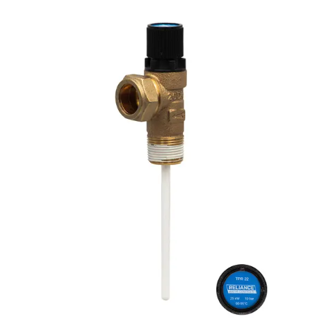 Reliance RWC TPR22 Pressure u0026 Temperature Relief Valve 10 Bar - PTEM575210  | Kent Plumbing Supplies