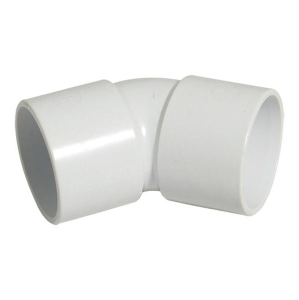 FloPlast WS18W ABS Solvent Waste 32mm 45° Obtuse Elbow - White