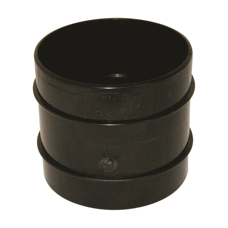FloPlast SS106B 110mm Solvent Soil Pipe Coupling - Black