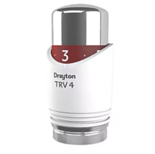 Drayton TRV4 Integral Head Only Chrome & White