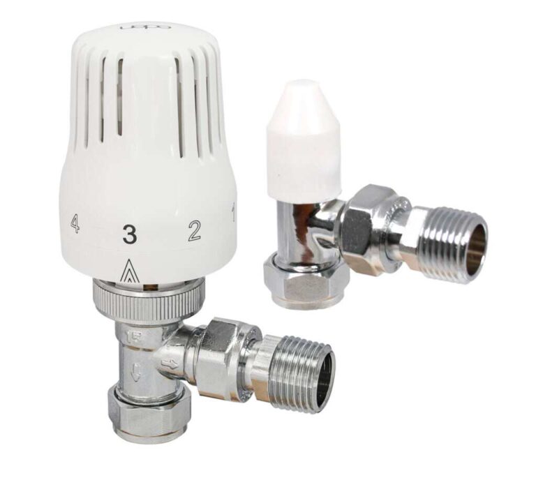 Eden Angled TRV & Lockshield Pack White/Chrome - 315015