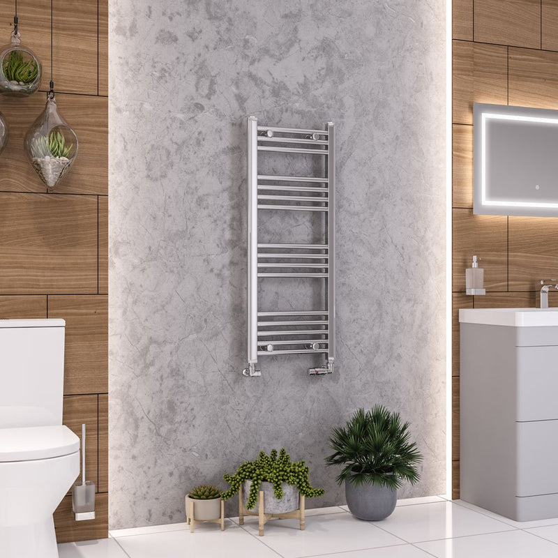 Eastbrook Wendover 1000mm High Straight Heated Towel Rail Chrome