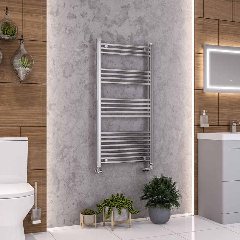 Eastbrook Wendover 1200mm High Straight Heated Towel Rail Chrome