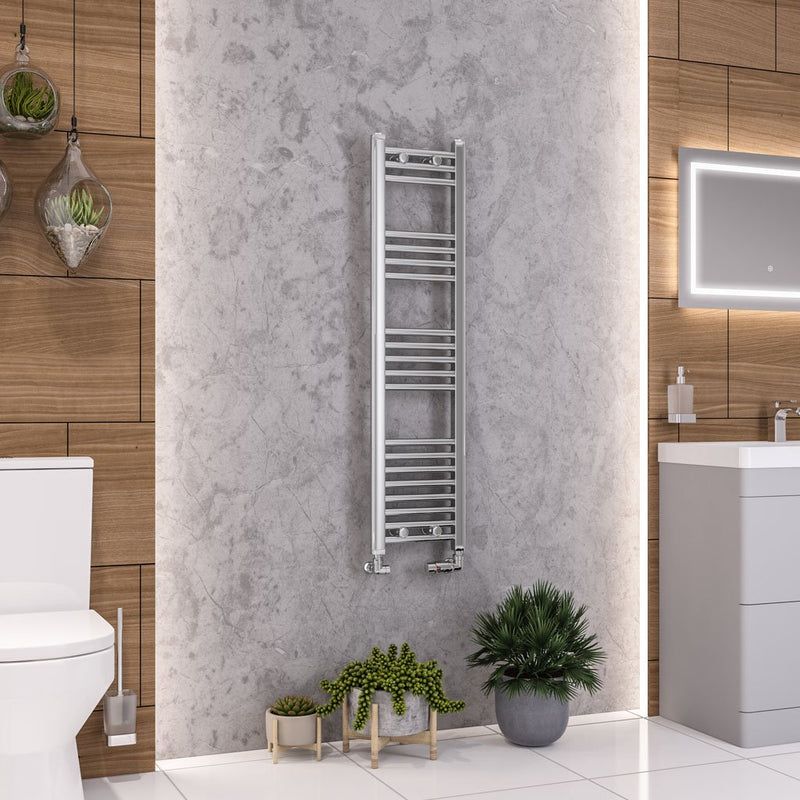 Eastbrook Wendover 1200mm High Straight Heated Towel Rail Chrome