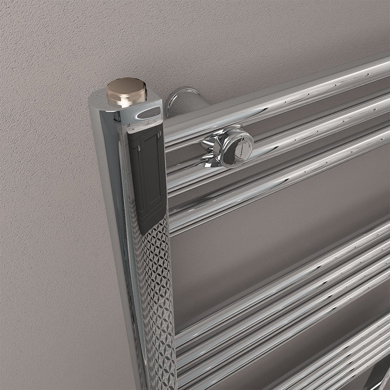 Eastbrook Wendover 1200mm High Straight Heated Towel Rail Chrome