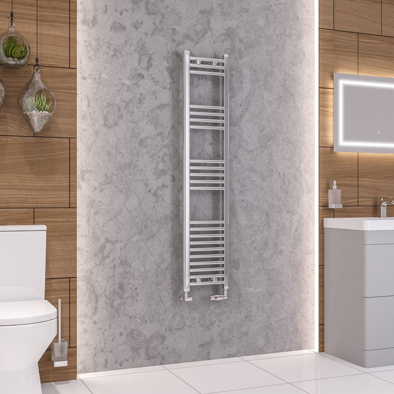 Eastbrook Wendover 1400mm High Straight Heated Towel Rail Chrome