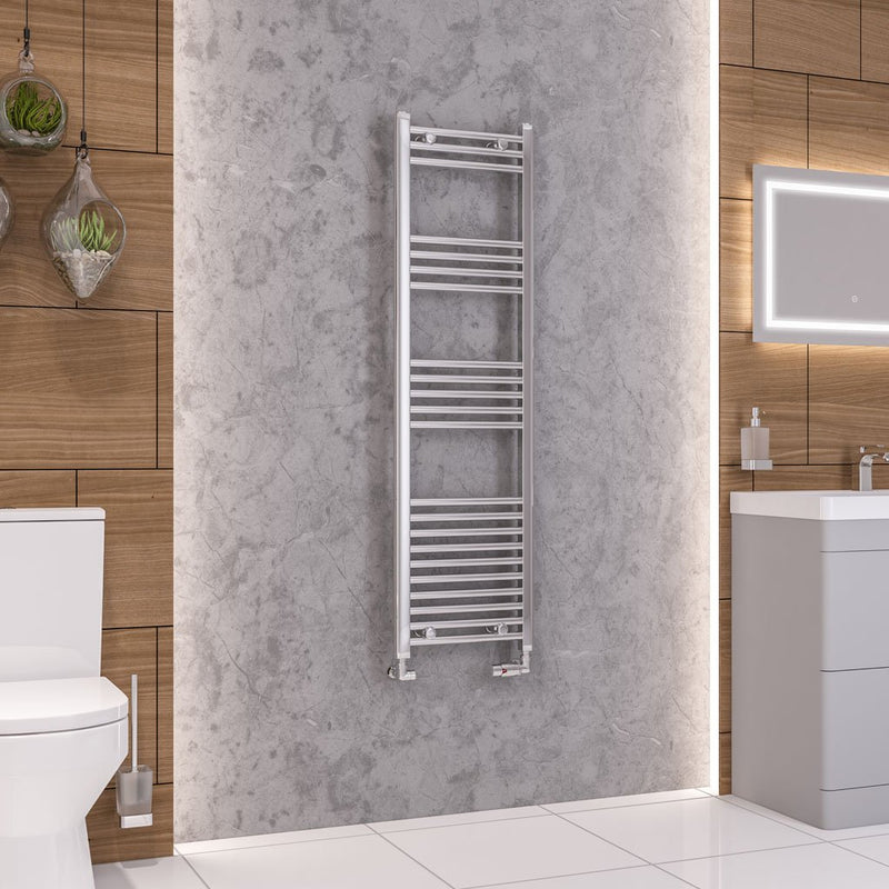 Eastbrook Wendover 1400mm High Straight Heated Towel Rail Chrome