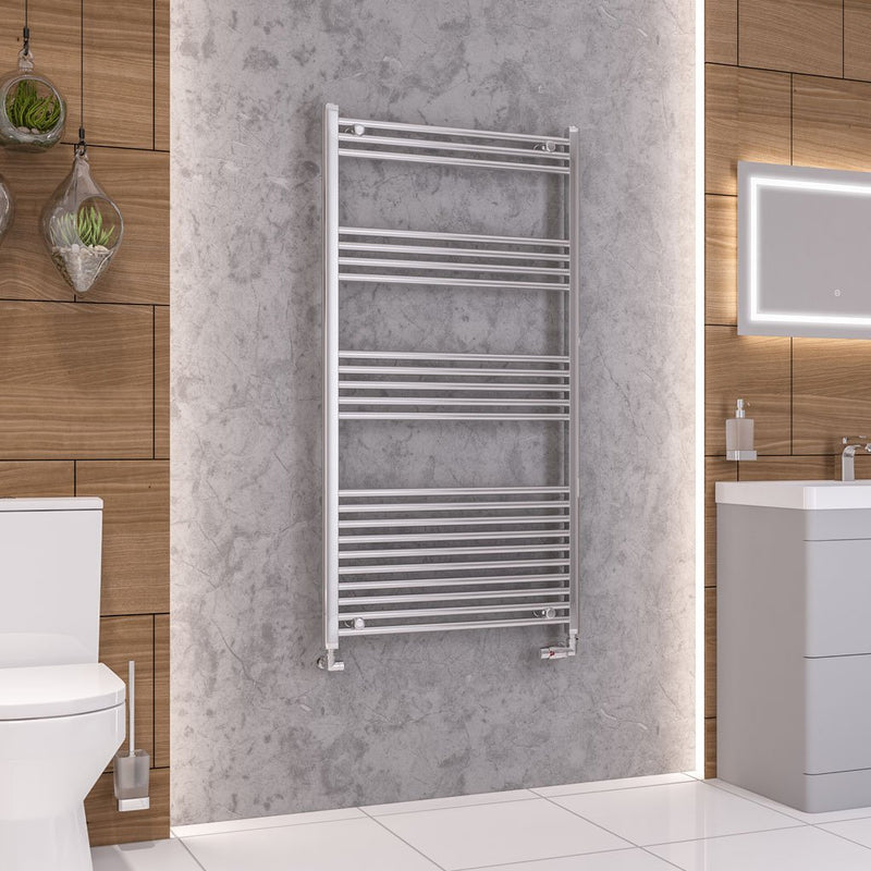 Eastbrook Wendover 1400mm High Straight Heated Towel Rail Chrome