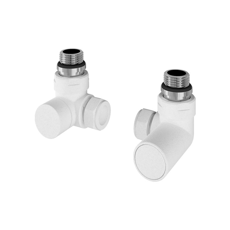 Eastbrook Matt White Corner Radiator Valves (PAIR) - 54.0049