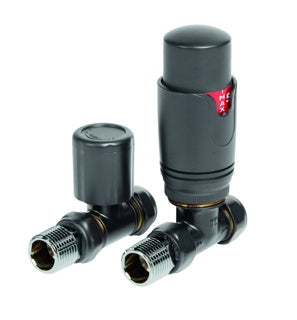 Anthracite Straight TRV & Lockshield Pack - 690004
