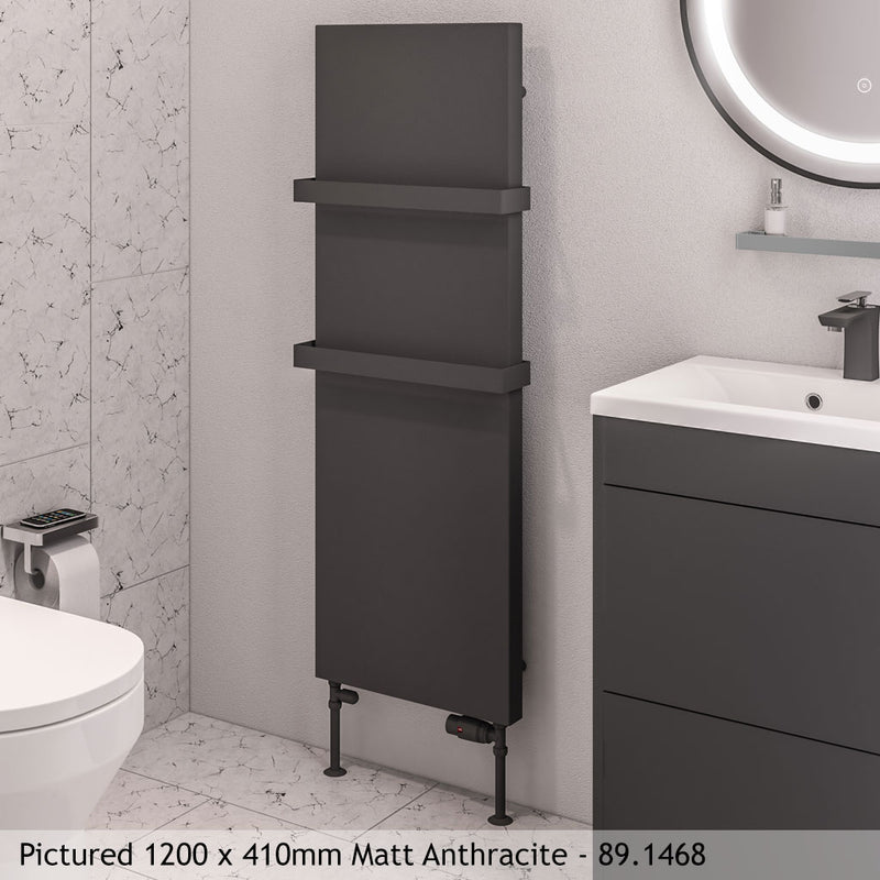 Eastbrook Wingrave Matt Anthracite Flat Panel Radiator