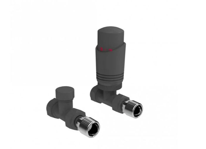 Kartell Straight Anthracite Twin Pack TRV And Locksheild - AN-TRV201S