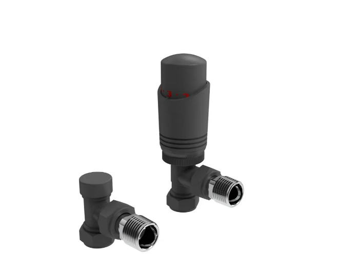 Kartell Angled Anthracite Twin Pack TRV And Locksheild - AN-TRV301A