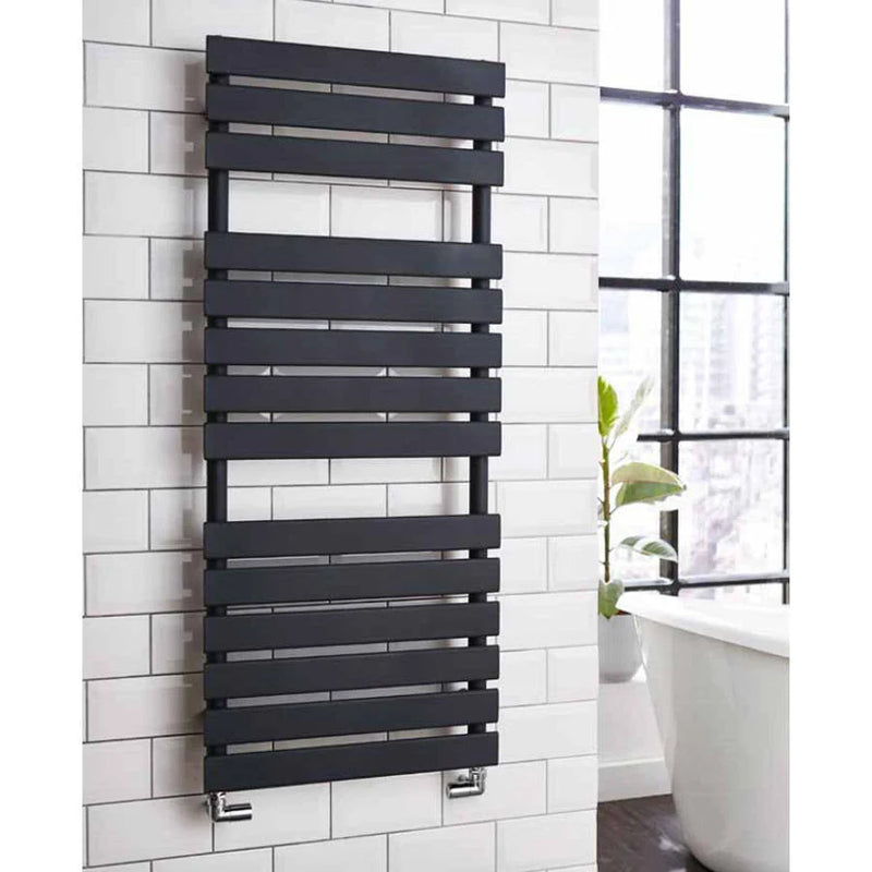 Kartell Atlantic 500x1200mm Designer Heated Towel Rail Textured Grey - ATL500-1200A