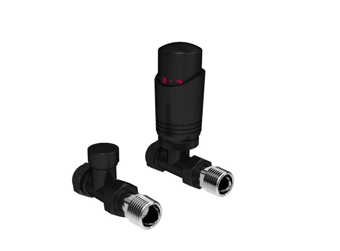 Kartell Design Straight Black Twin Pack TRV And Locksheild - BK-TRV201S