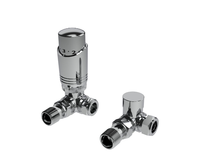 Kartell Design Corner Chrome Twin Pack TRV And Locksheild - CR-TRV101C