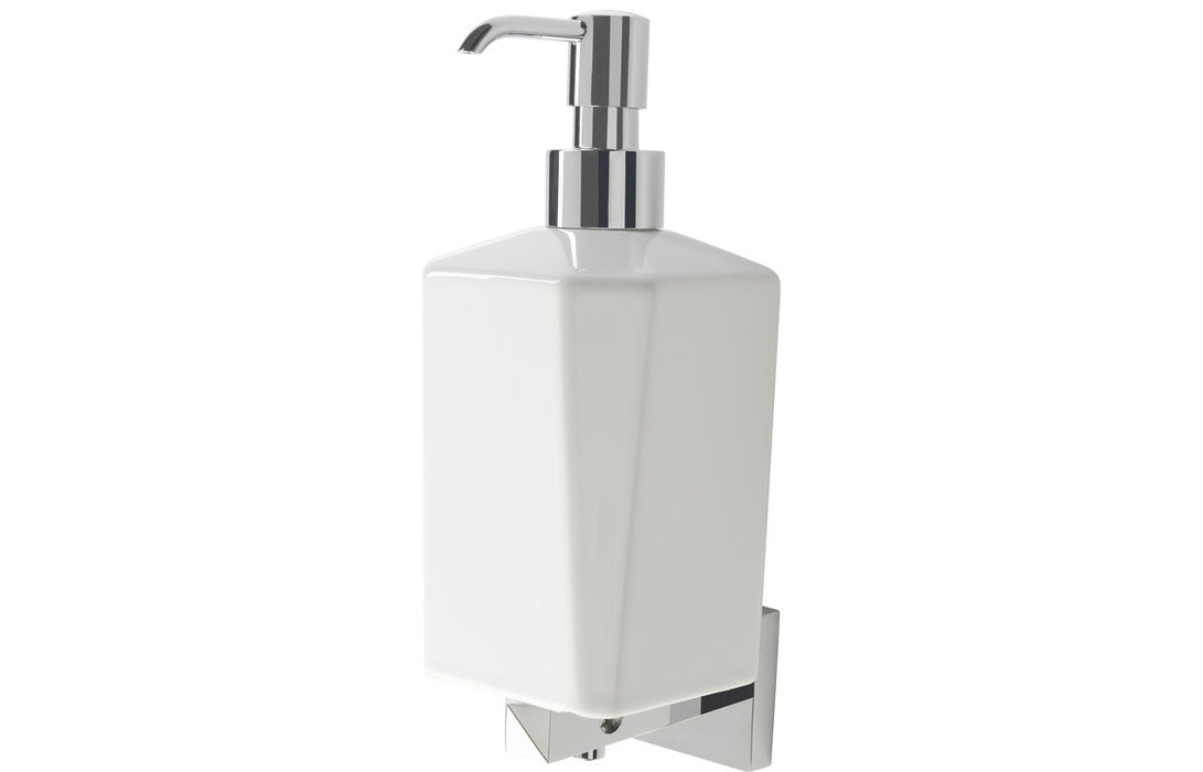Vitti Chrome & White Wall Mounted Soap Dispenser - DIAC0086