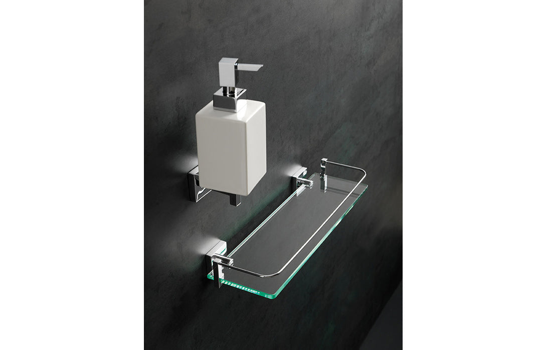 Lissi Chrome & White Wall Mounted Soap Dispenser - DIAC0130
