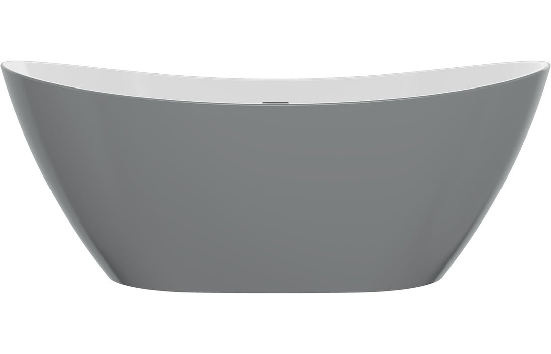 Belmont Double Ended Modern Free Standing Bath 1700mm x 690mm Grey - DIBF0070