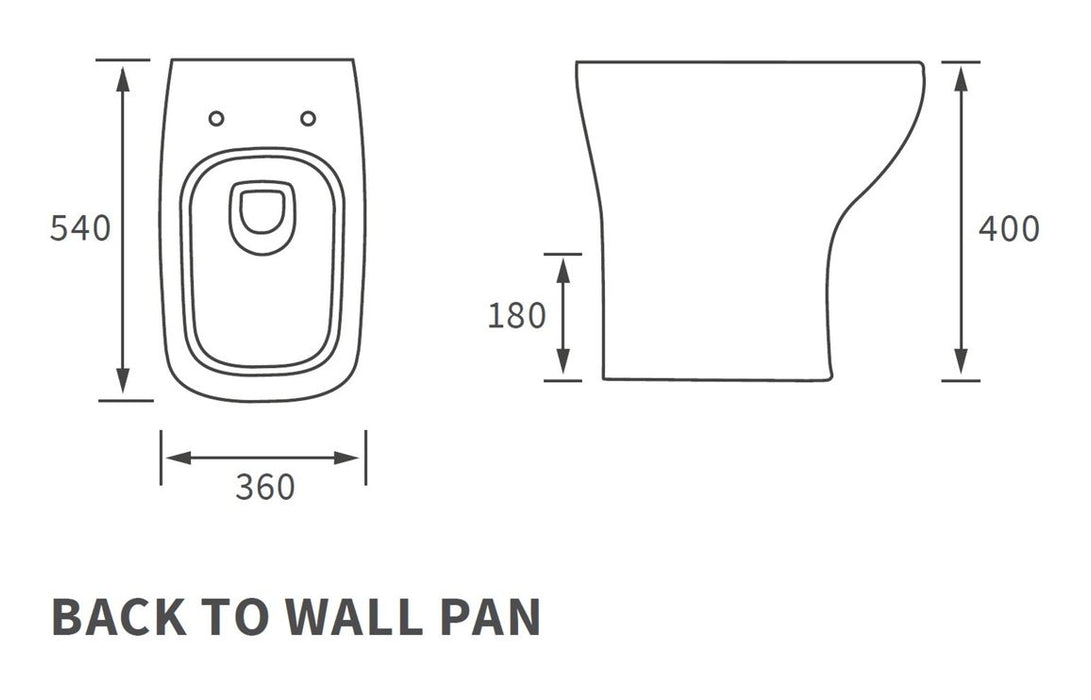 Cedarwood Back To Wall Toilet With Slim Soft Close Seat - DIPTP0172