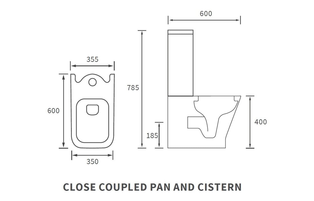 Cedarwood C/C Short Projection Toilet With Slim Soft Close Seat - DIPTP0240