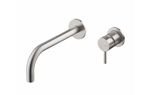 Vema Tiber Wall Mounted Basin Mixer Stainless Steel - DITS1176