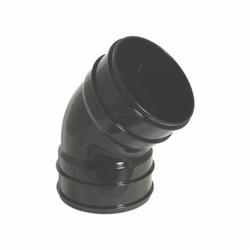FloPlast SS563B 110mm Solvent Soil 135° Double Socket Bend - Black