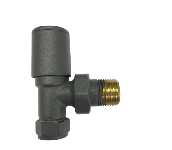 Kartell Angled Textured Grey Radiator Valve - GREY-ANG