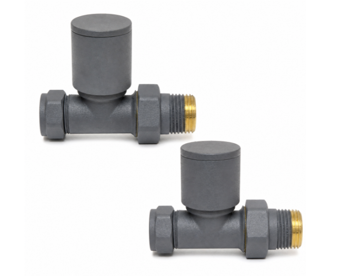 Kartell Straight Textured Grey Radiator Valve - GREY-STR