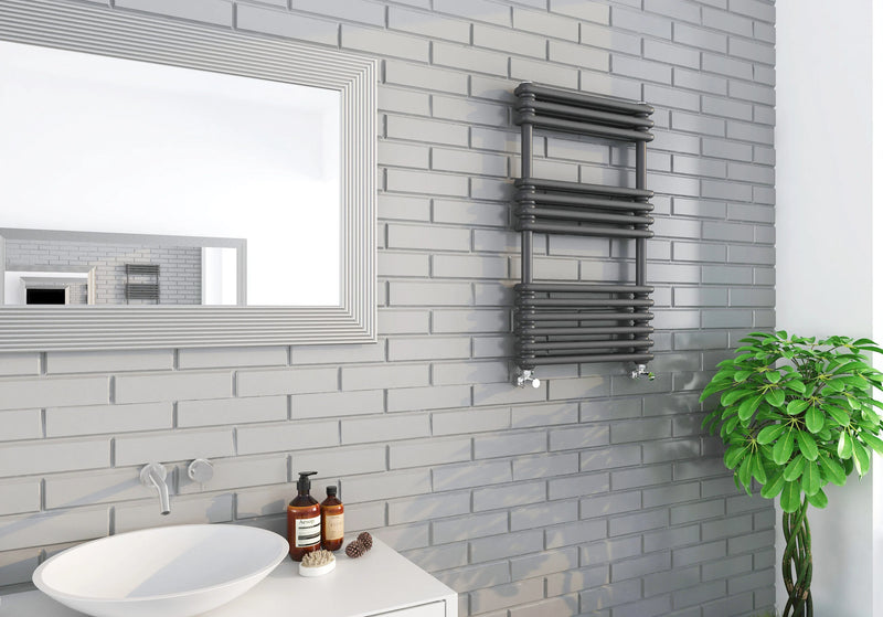 Kartell Kolumn Dual Column 800x500mm Heated Towel Rail Anthracite - KOL832-500A