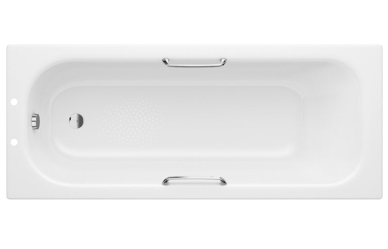 Steel Single End 1700x700x500mm 2TH Bath with Grips & Anti-slip - KPSB100597