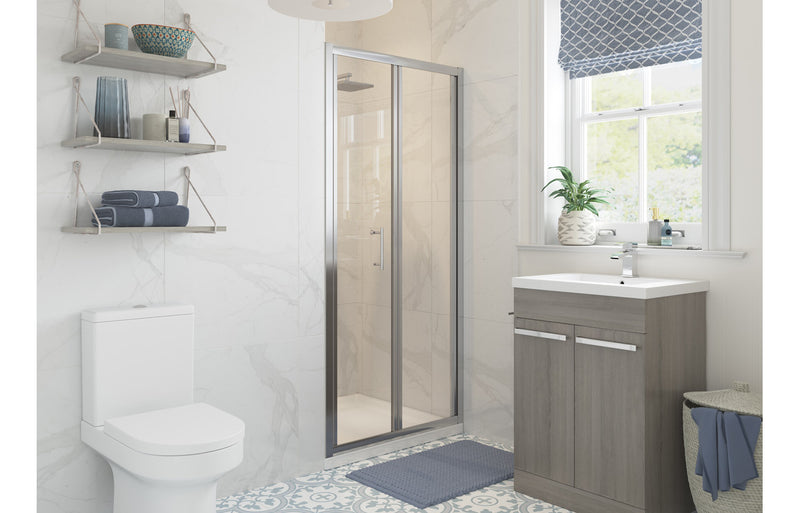 Vista 900mm Bi-fold Door - Chrome - KPSB101407