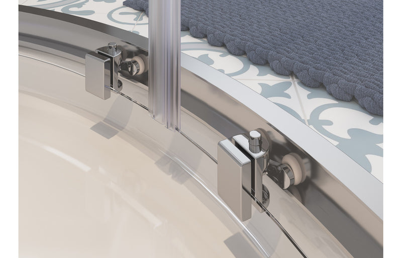 Vista 900x760mm 2 Door Offset Quadrant - Chrome - KPSB101433
