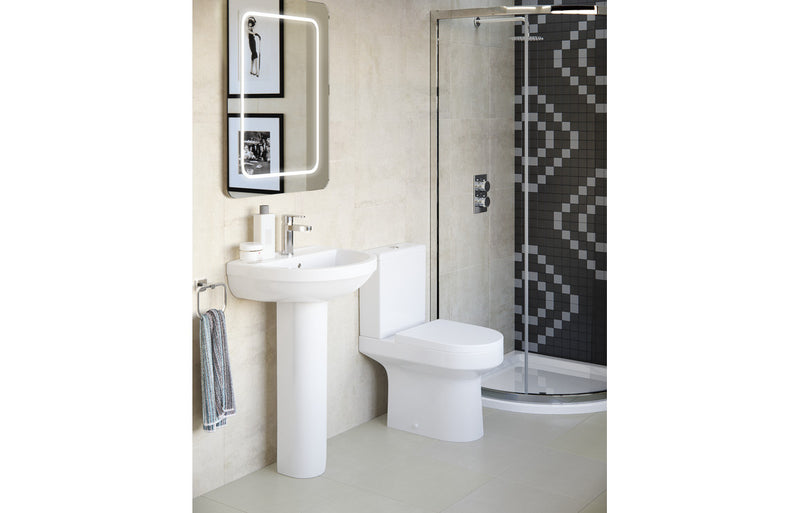 Rainham Rimless Close Coupled Fully Shrouded WC & Soft Close Seat - KPSB101513