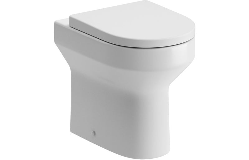 Rainham Rimless Back To Wall Comfort Height WC & Soft Close Seat - KPSB101517