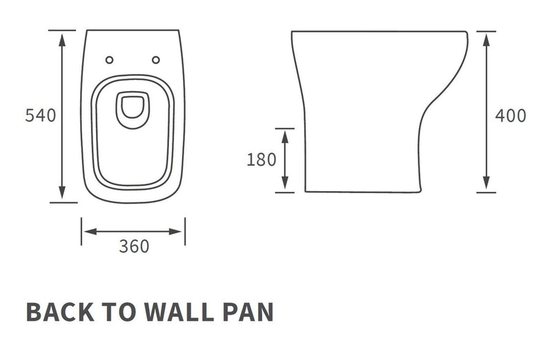 Ash Rimless Back To Wall WC & Wrapover Soft Close Seat - KPSB101523