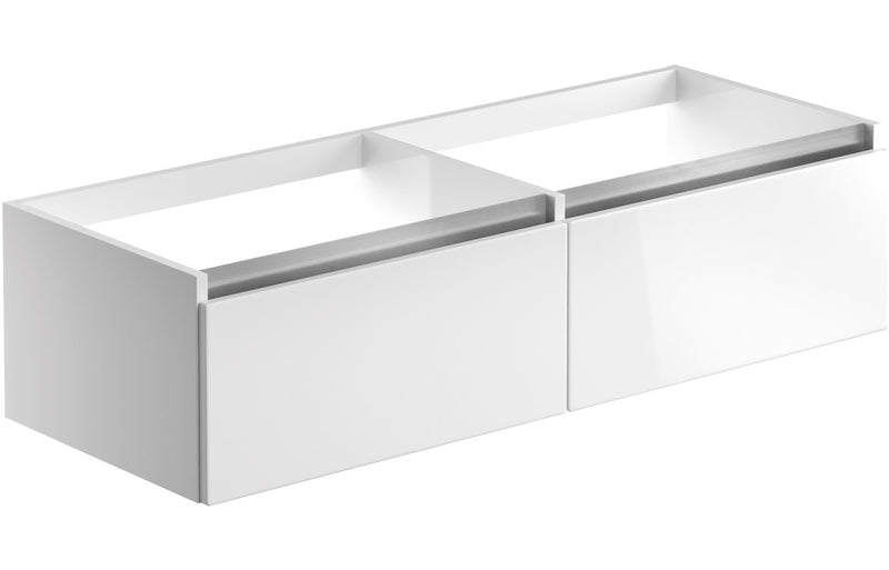 Lavender 1200mm Wall Hung Basin Unit Run (No Top) - White Gloss - KPSB101532