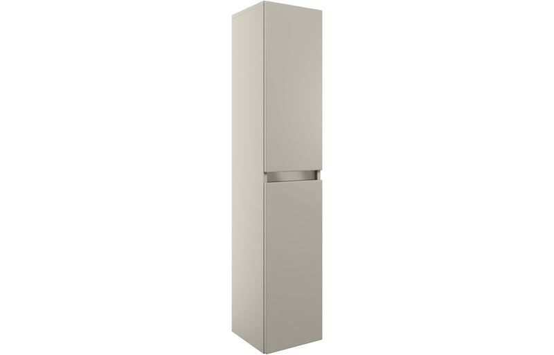 Lavender 300mm 2 Door Wall Hung Tall Unit - Matt Latte - KPSB101548