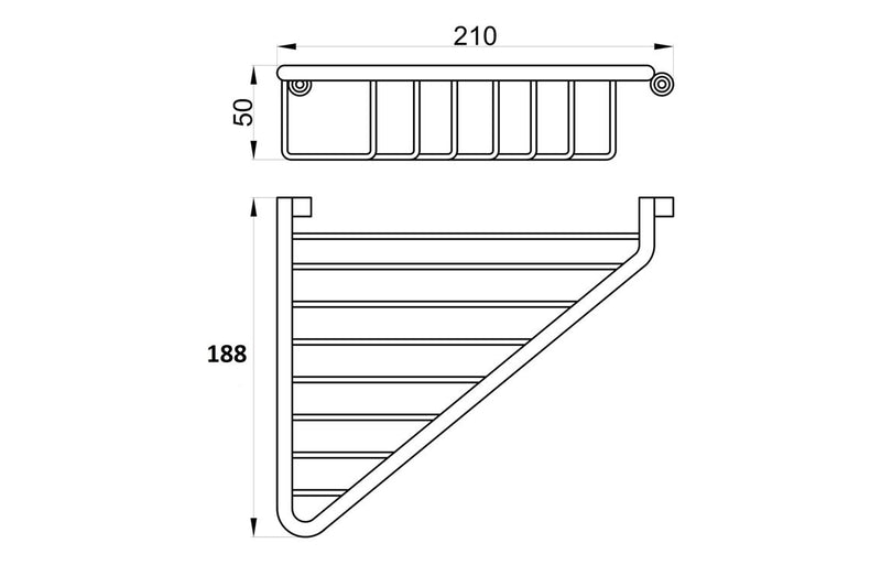 Lincoln 1-Tier Corner Shower Caddy - Chrome - KPSB101696