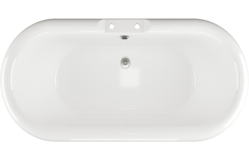 Sandown Freestanding 1690x740x620mm 2TH Bath w/Feet - White - KPSB102815