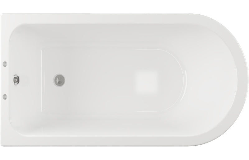Brighton Freestanding 1700x750x650mm 2TH Corner Bath w/Feet - KPSB102820