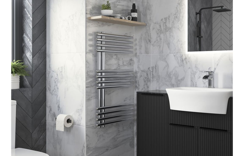 Westminster Round Ladder Radiator (500x800x50mm) - Chrome - KPSB102983