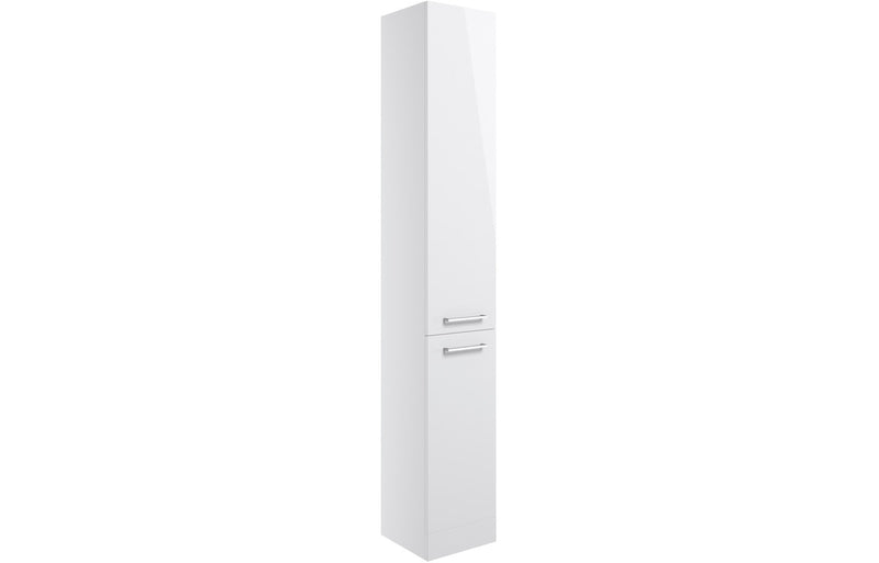 Carnation 350mm Floor Standing 2 Door Tall Unit - White Gloss - KPSB103603