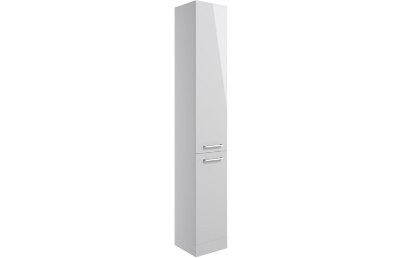 Carnation 350mm Floor Standing 2 Door Tall Unit - Grey Gloss - KPSB103604