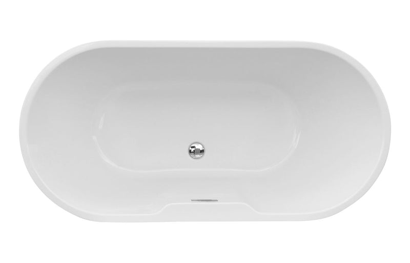 Dunbar Freestanding 1655x745x580mm 0TH Bath - Matt Black - KPSB104126