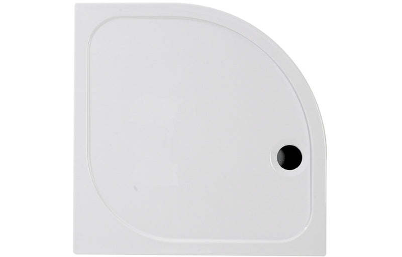 45mm Low Profile 1200x900mm Offset Quadrant Tray & Waste (RH) - White - KPSB104356
