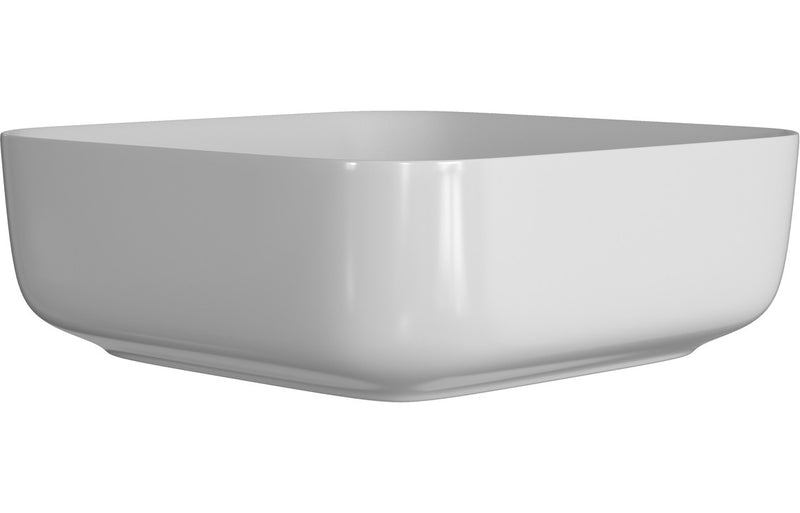 Cranbrook 400mm Ceramic Square Washbowl & Waste - Matt White - KPSB104931