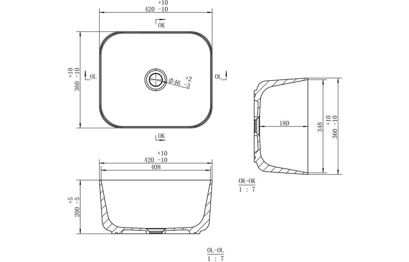 Cheriton Deep 420mm Washbowl - KPSB104936