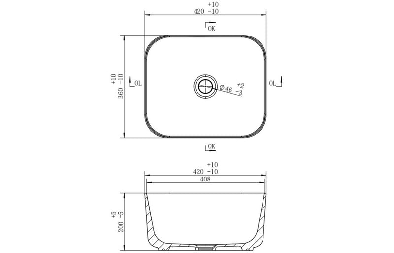 Cheriton Deep 420mm Washbowl - KPSB104936
