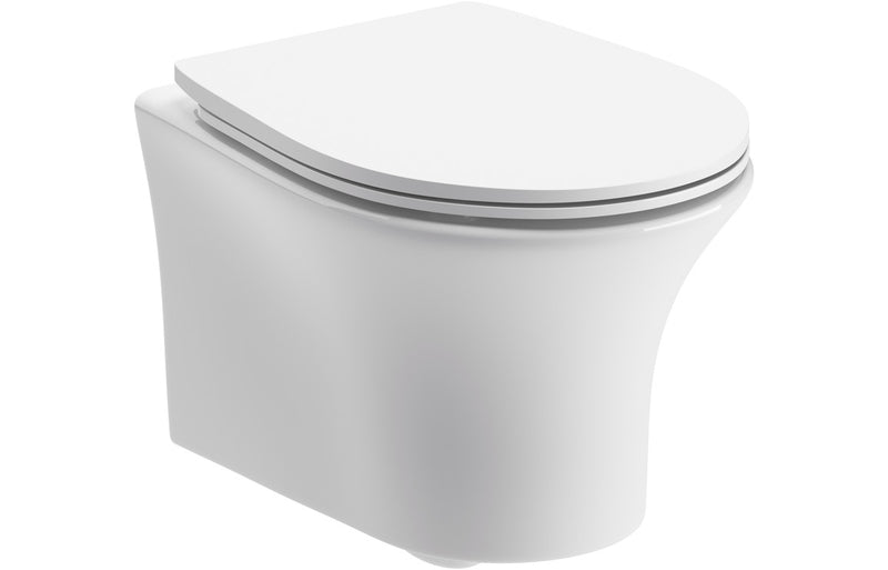 Langley Rimless Wall Hung WC & Soft Close Seat - KPSB104937